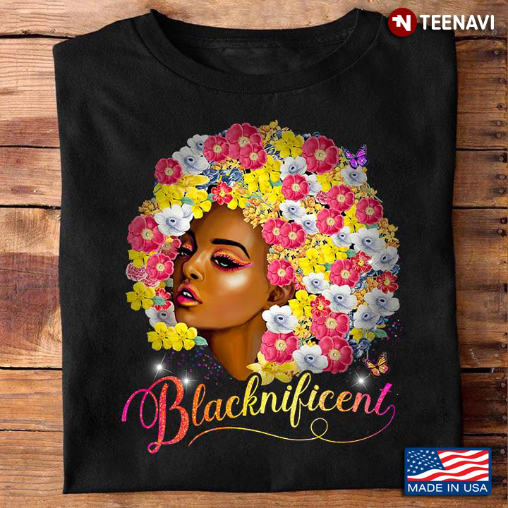 Blacknificent Black Women Afro Natural Flowers Hair Sweet Black Queen
