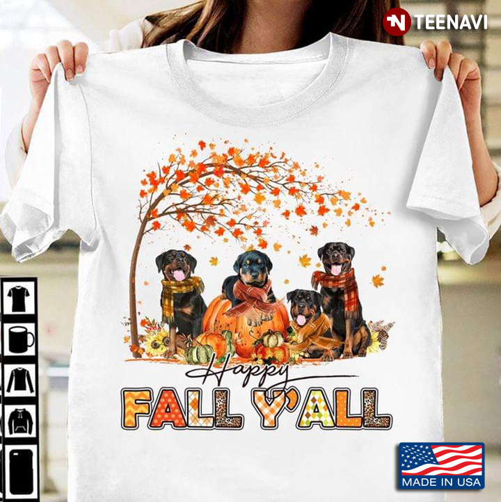Happy Fall Y’all Rottweilers Pumpkin Autumn Thanksgiving
