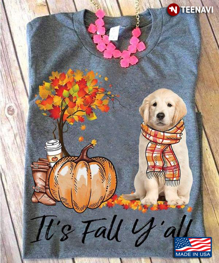 It’s Fall Y’all Baby Golden Retriever Pumpkin Dog Halloween Costume Gift