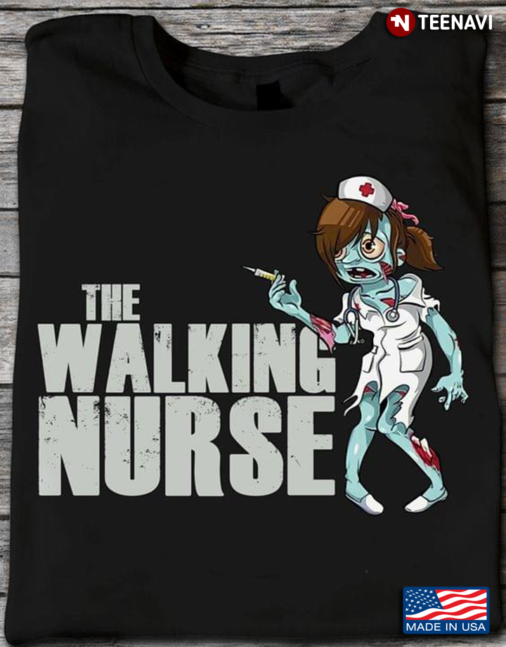 The Walking Nurse Zombie Halloween T-Shirt