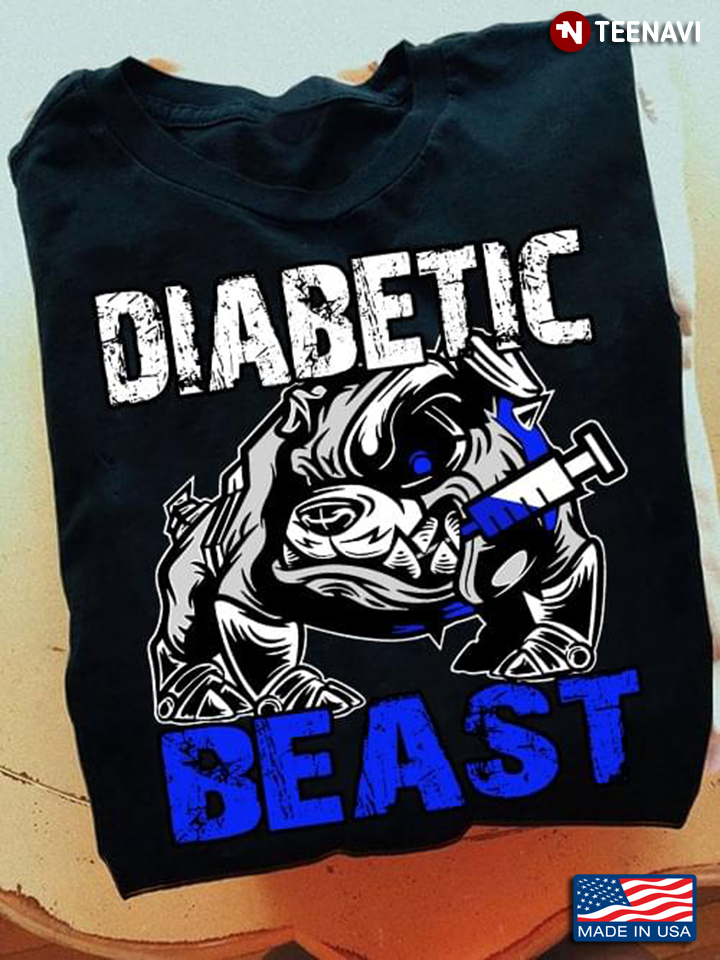 Diabetic Beast Funny Diabetes Cool Pitbull Dog