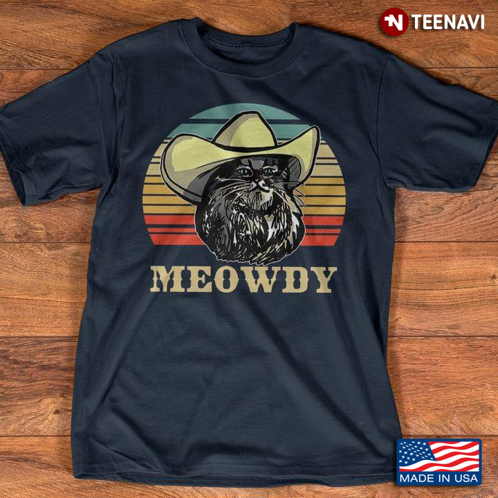Vintage Meowdy Cowboy Cat Gift