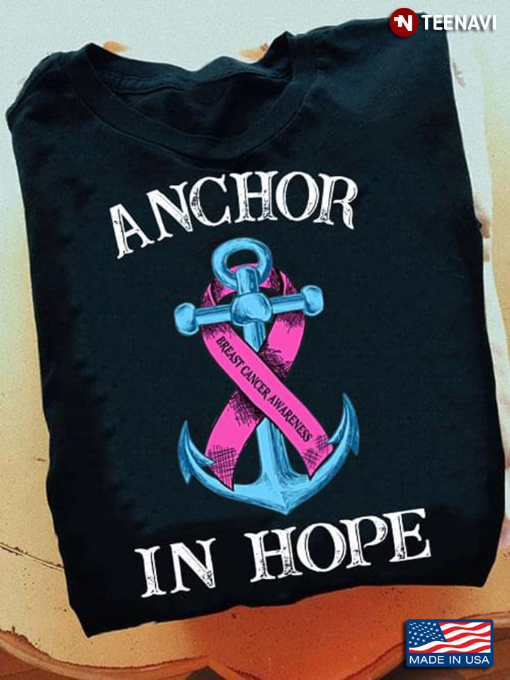 Pink Ribbon Breast Cancer Awareness Anchor In Hope