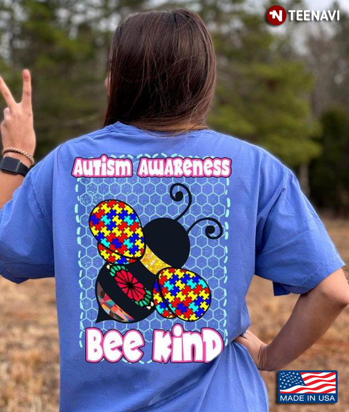 Autism Awareness Bumble Bee Be Kind Autistic Version