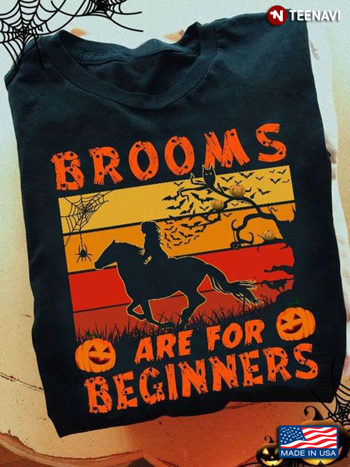 Witch And Bats Brooms Are For Beginners Happy Halloween