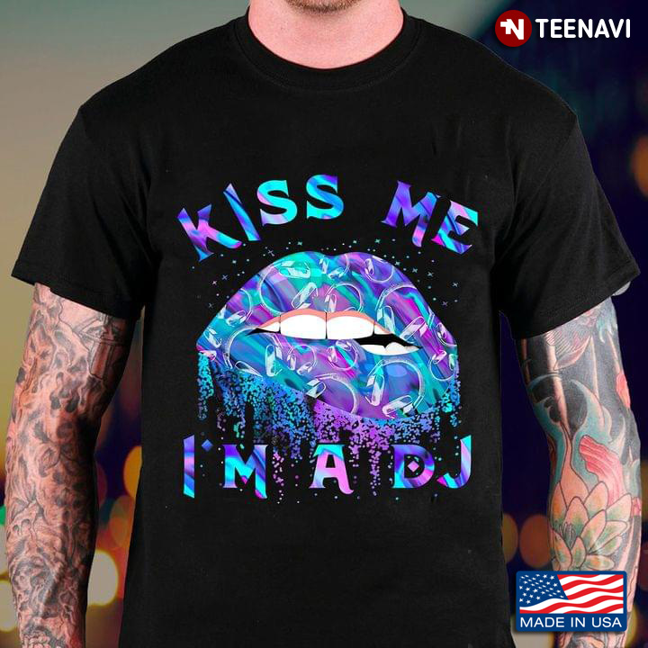 Funny Kiss Me I’m A DJ Hologram Lips