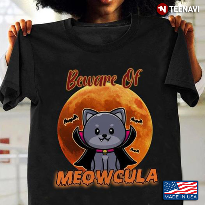 Beware Of Meowcula Halloween Cat Vampire Halloween Costume