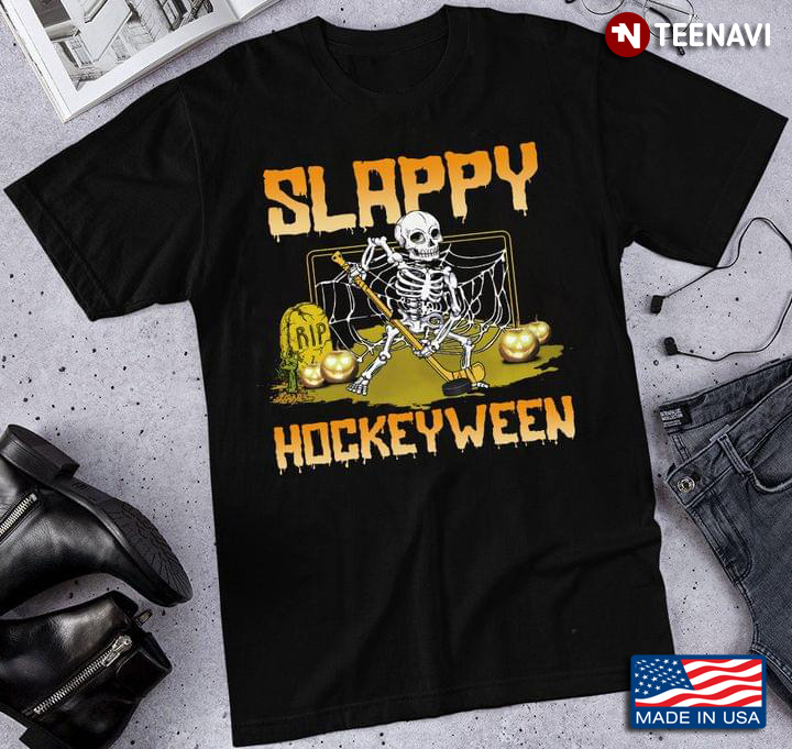 Hockey Skeleton Slappy Hockeyween Halloween Sport Lover