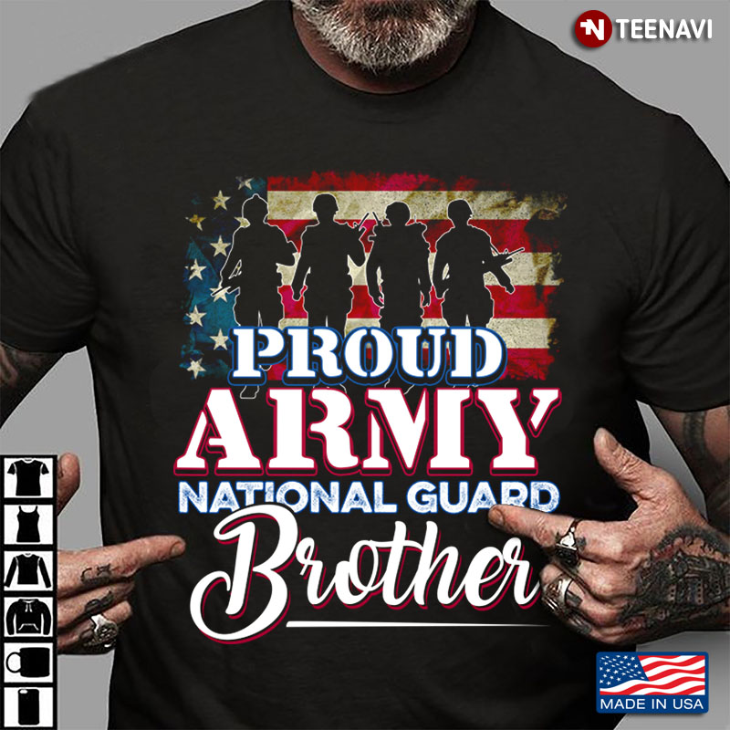Federal Military Reserve Force Proud Patriotic Army National Guard Brother Usa Flag