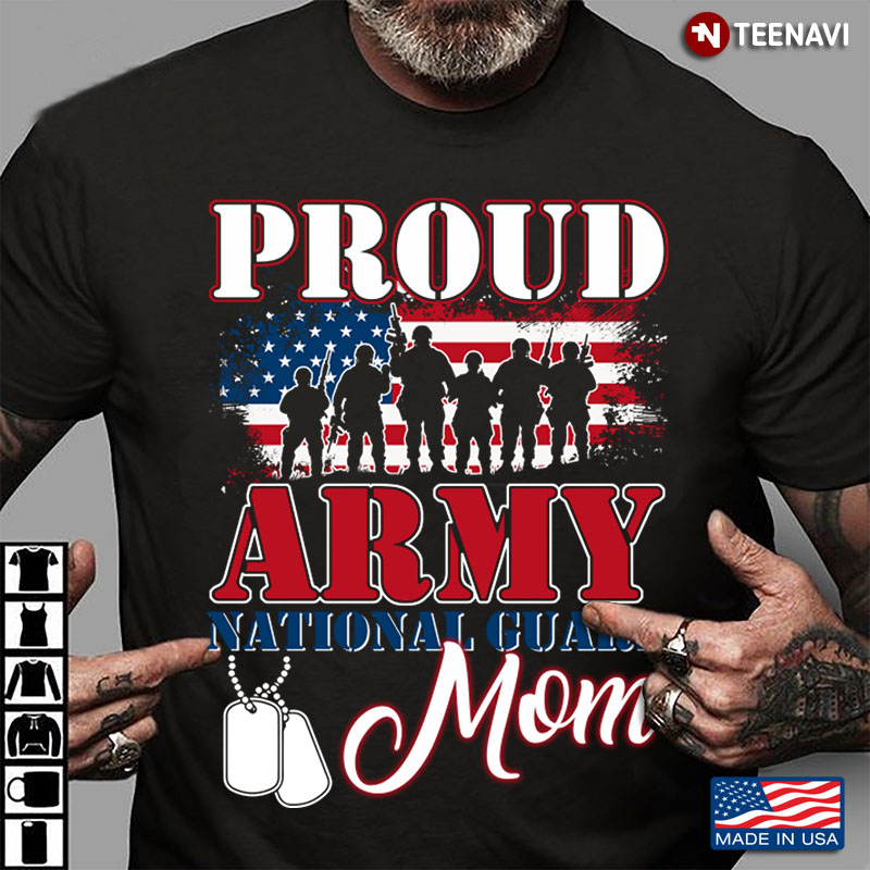 Proud Army National Guard Mom Dog Tag Flag Mother’s Day