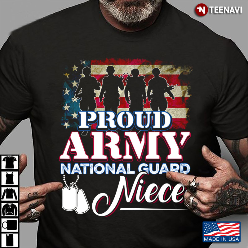 Proud Army National Guard Niece American Flag