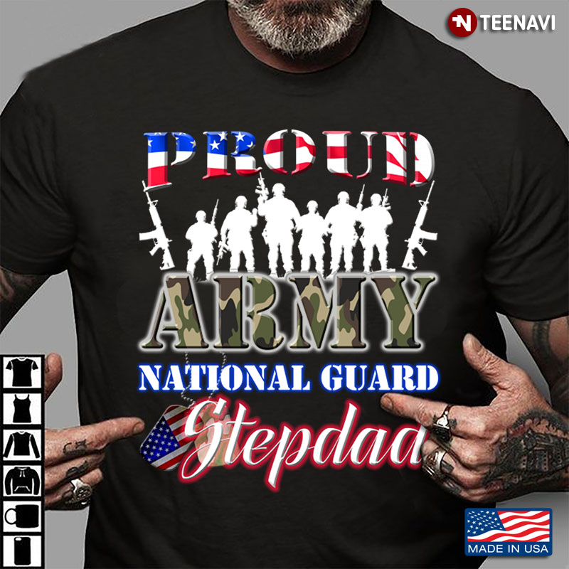 Camo Army Proud Army National Guard Stepdad And Dog Tags
