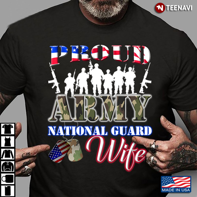 Camo Army Proud Army National Guard Wife Veteran Day