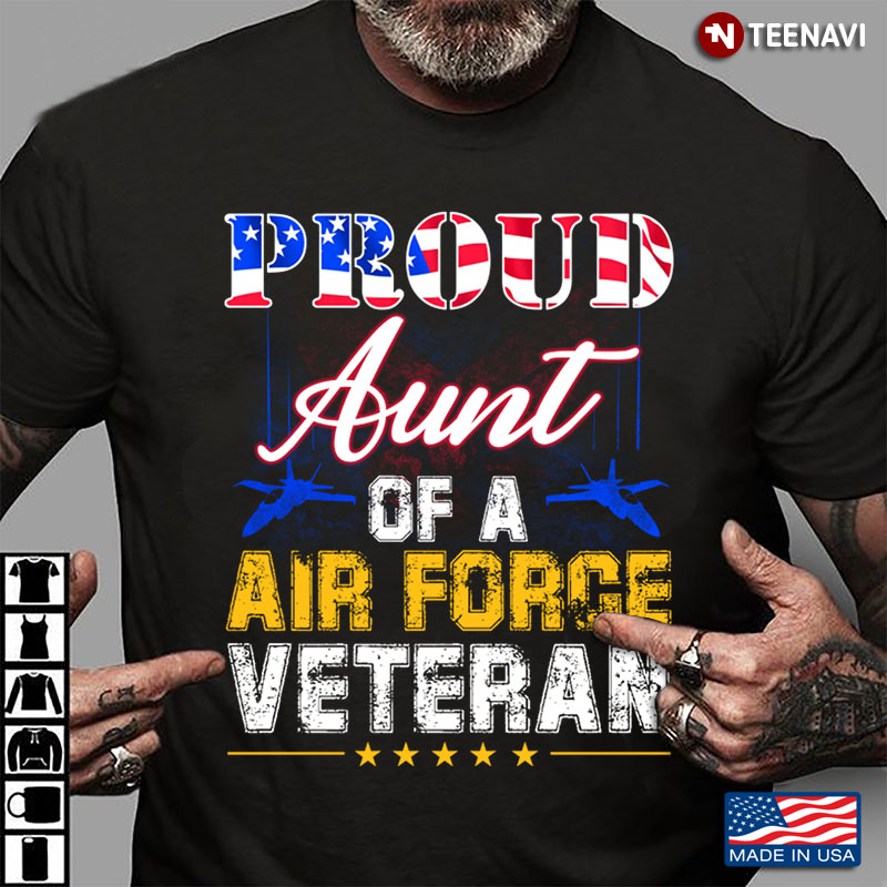 American Flag Proud Aunt Of An Air Force Veteran
