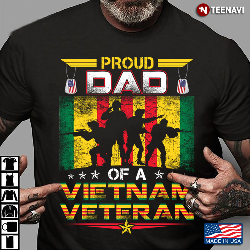 Flag Of Vietnam Proud Dad Of A Vietnam Veteran Flag