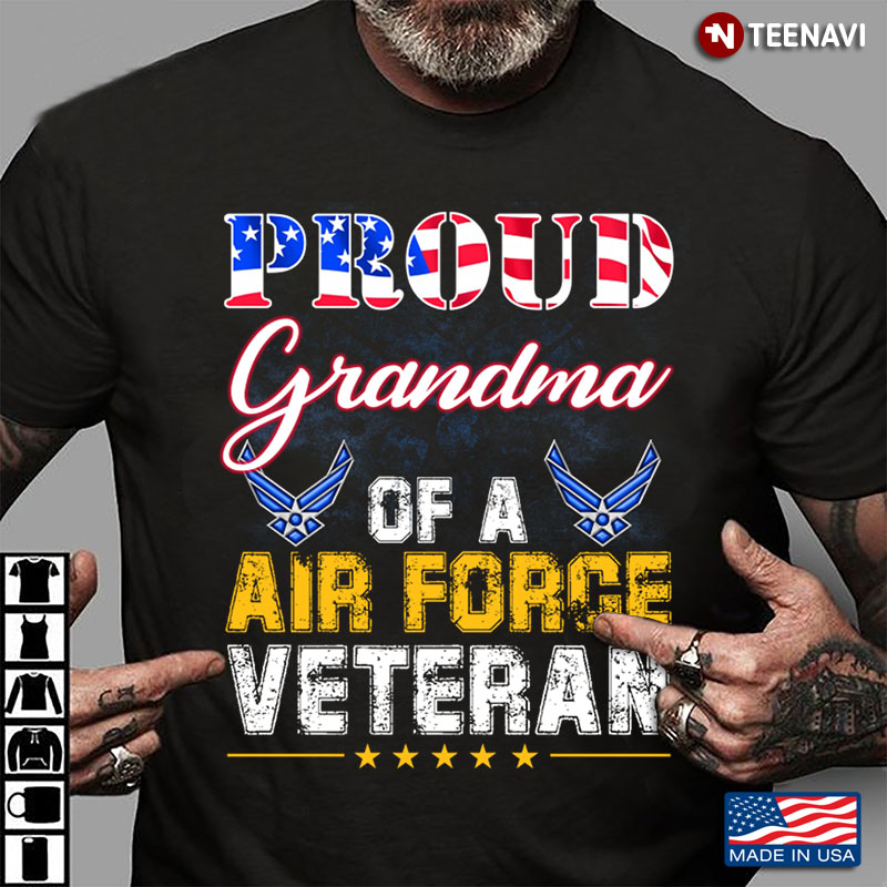 Air Force Proud Grandma Of An Air Force Veteran Gift Veteran