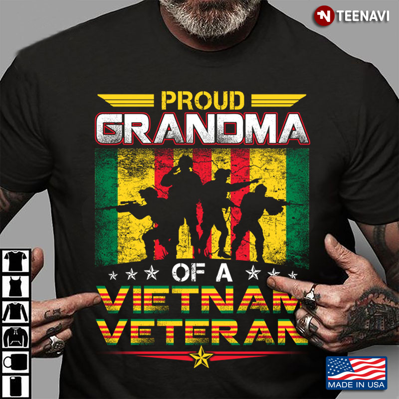 Flag Of Vietnam Proud Grandma Of A Vietnam Veteran Flag
