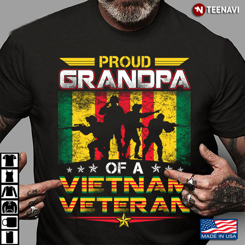 Flag Of Vietnam Proud Grandpa Of A Vietnam Veteran Flag