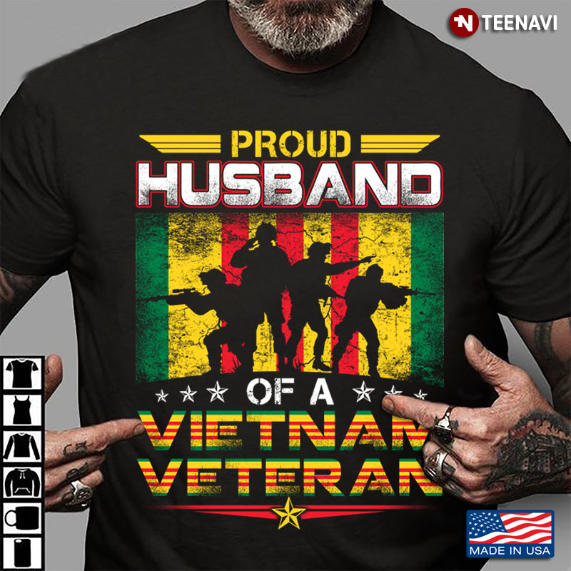 Flag Of Vietnam Proud Husband Of A Vietnam Veteran