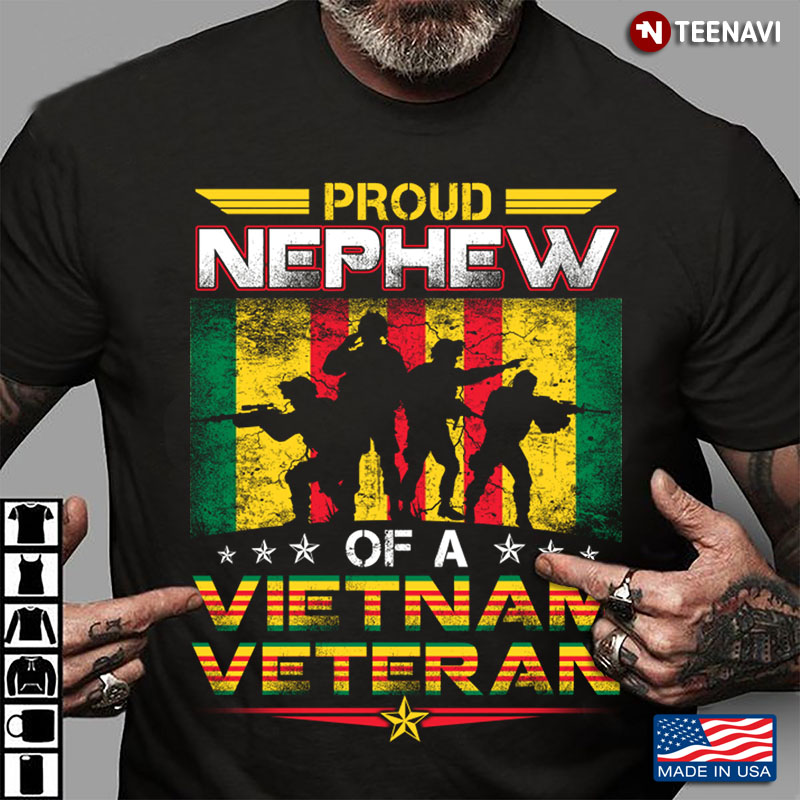Flag Of Vietnam Proud Nephew Of A Vietnam Veteran