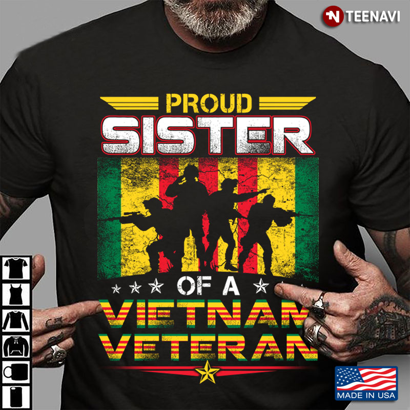 Flag Of Vietnam Proud Sister Of A Vietnam Veteran