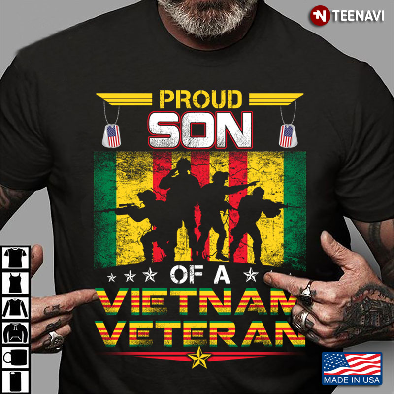 Flag Of Vietnam Proud Son Of A Vietnam Veteran