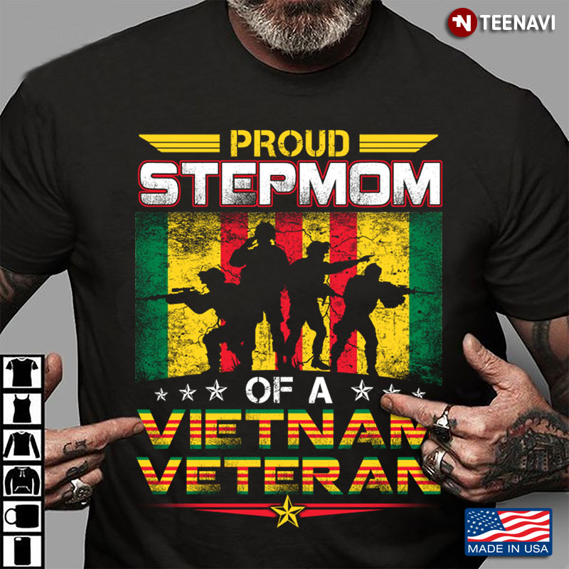 Flag Of Vietnam Proud Stepmom Of A Vietnam Veteran