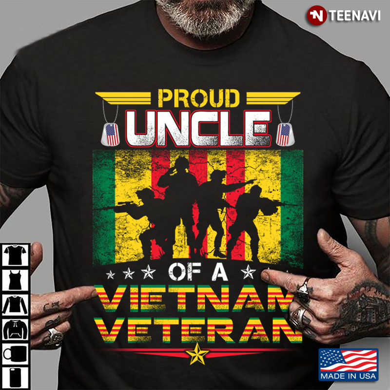 Flag Of Vietnam Proud Uncle Of A Vietnam Veteran