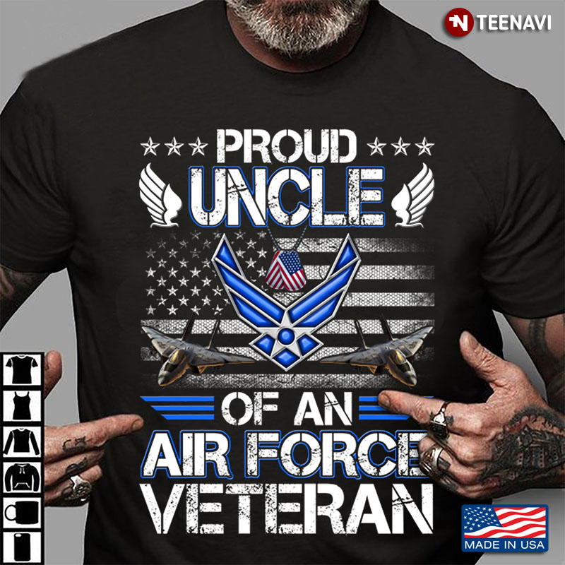 American Flag Proud Uncle Of An Air Force Veteran Military Gift