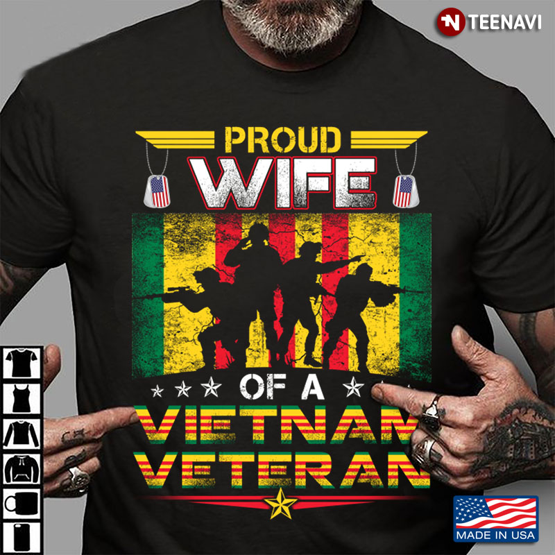 Flag Of Vietnam Proud Wife Of A Vietnam Veteran