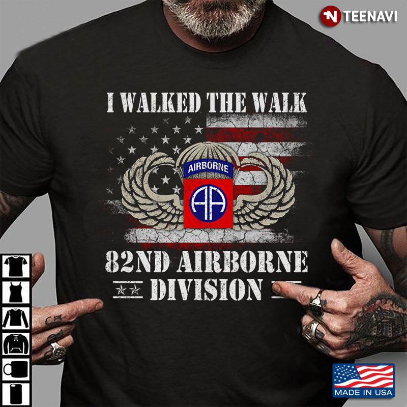 American Flag I Walked The Walk 82nd Airborne Division