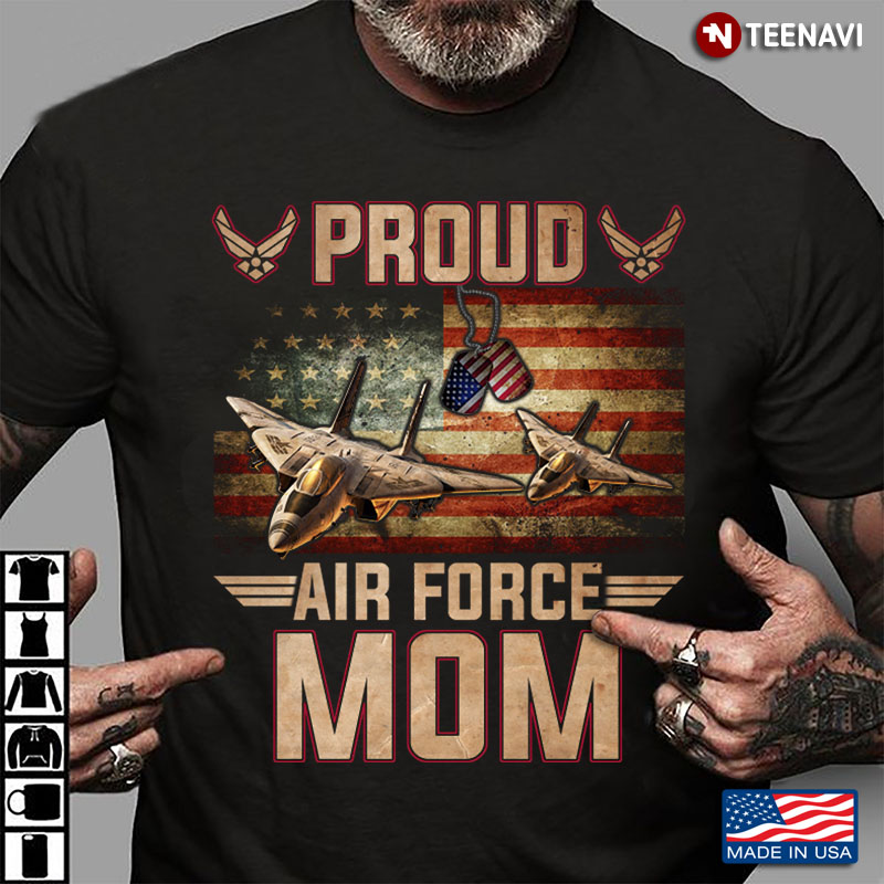 Armed Forces Proud Air Force Mom Military American Flag