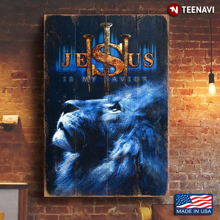 Blue Theme Lion Jesus Is My Savior