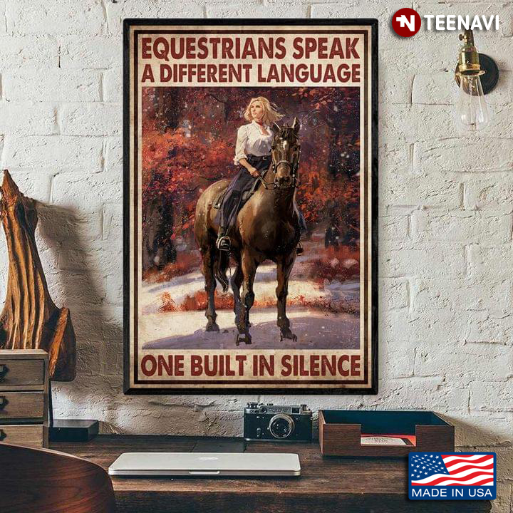 Vintage Girl On Horseback In Autumn Forest Equestrians Speak A Different Language One Built In Silence