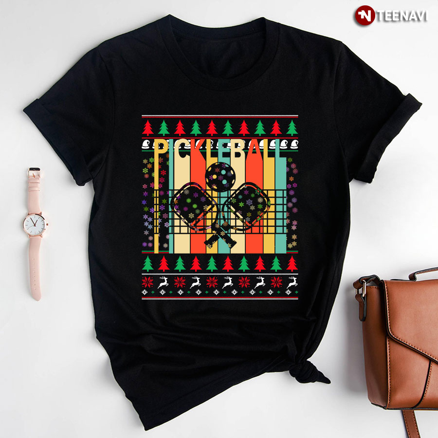 The Pickleball Court Christmas T-Shirt