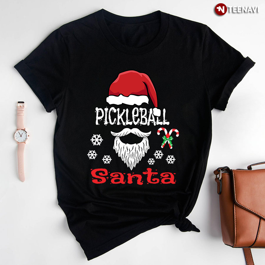 Christmas Santa Claus Pickleball Santa T-Shirt