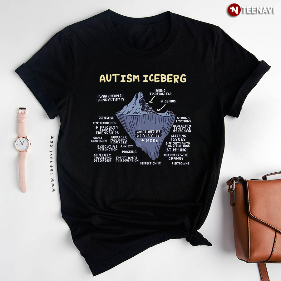 Autism Iceberg What People Think Autism Is Autism Awareness T-Shirt