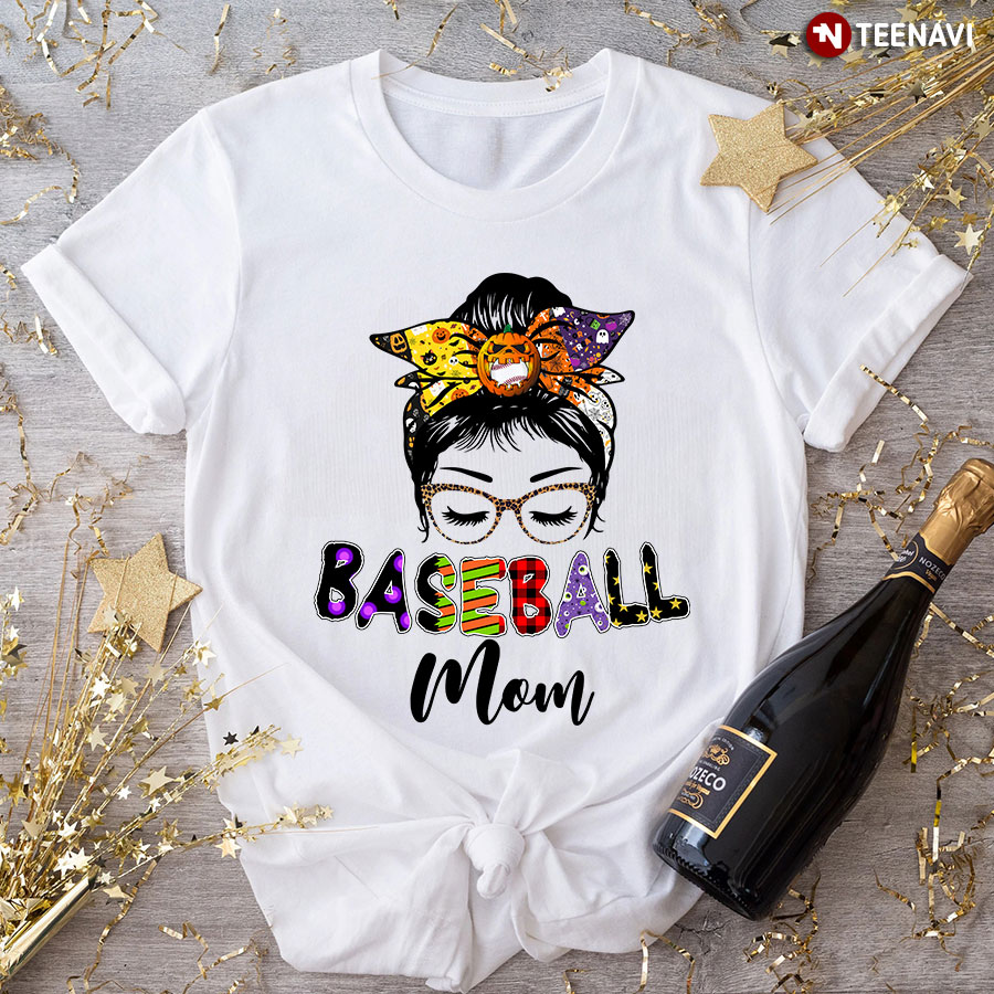 Halloween Baseball Mom For Baseball Lover T-Shirt