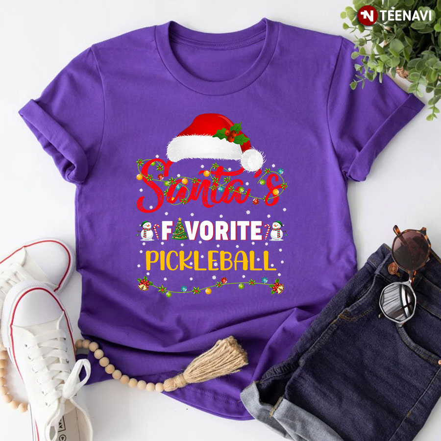 Santa's Favorite Pickleball for Christmas T-Shirt