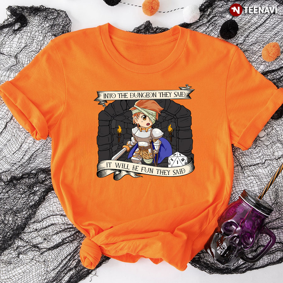 D20 Into The Dungeon They Said It Will Be Fun They Said T-Shirt