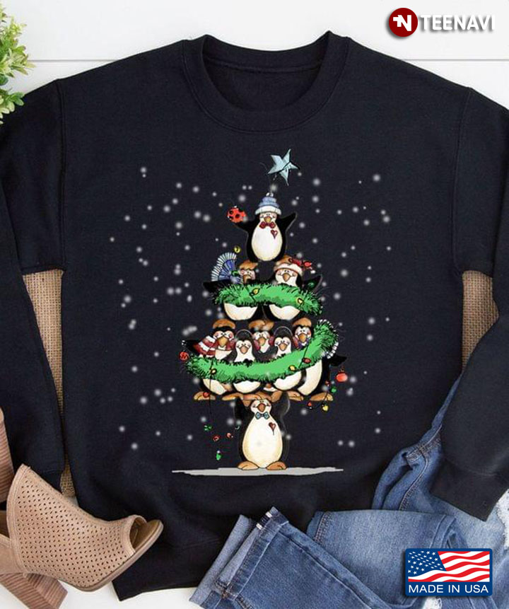 Penguin Christmas Tree Merry Christmas