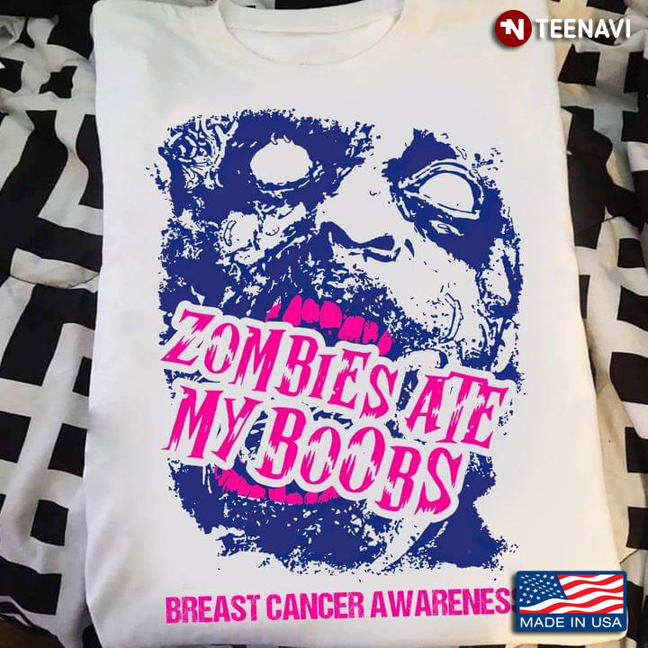 Zombies Are My Boobs Breast Cancer Awareness Halloween