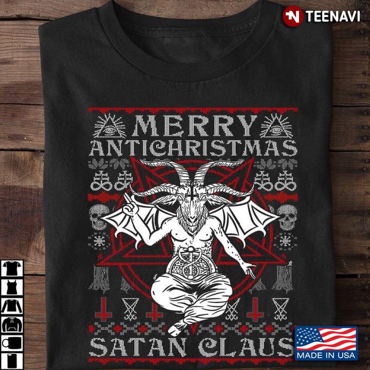 Merry Antichristmas Satan Claus  Skull