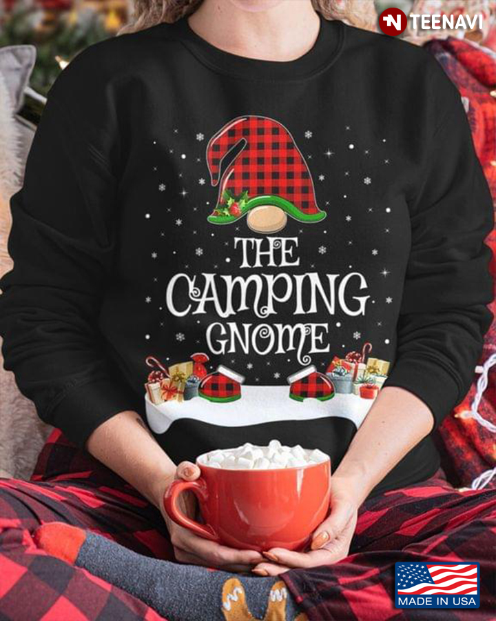 The Camping Gnome  Camper Funny Gnome For Christmas