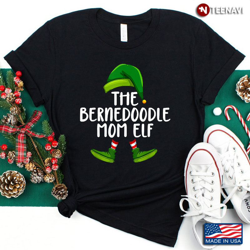 The Bernedoodle Mom ELF  Merry Christmas  Christmas Gifts Dog Lover