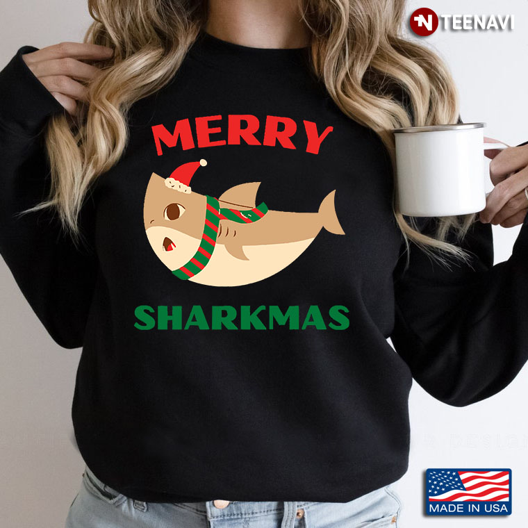 Merry Sharkmas Merry Christmas Funny Shark Christmas Gifts