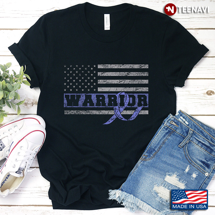 Warrior Colon Cancer Awareness American Flag