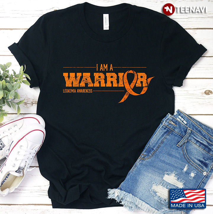 I Am Warrior Leukemia Awareness Orange Ribbon