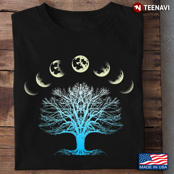 Moon Phases Above Tree Of Life