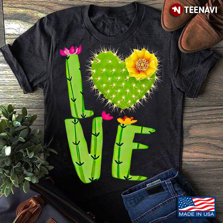 Green Cactus Love for Succulent Lover